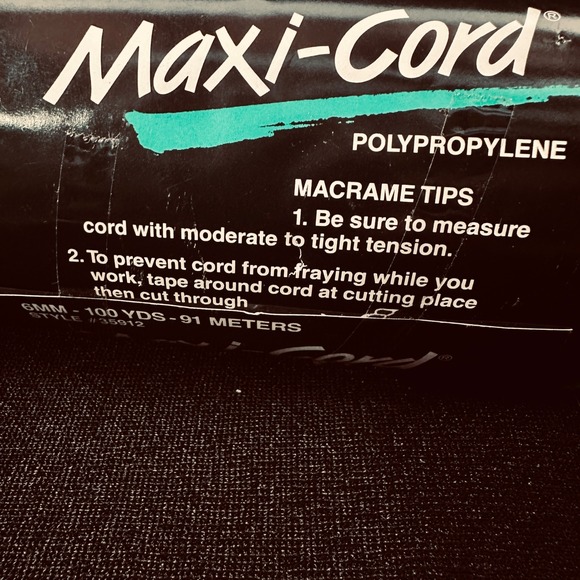 Maxi Cord 6mm 100 Yds Green Polypropylene Twisted Cord Style 35912 - Picture 7 of 8